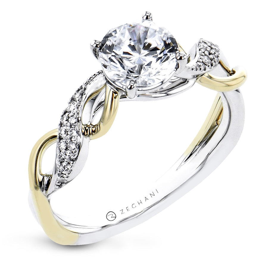 ZR2223 Engagement Ring in 14k Gold with Diamonds