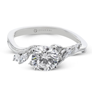 ZR2225 Engagement Ring in 14k Gold with Diamonds