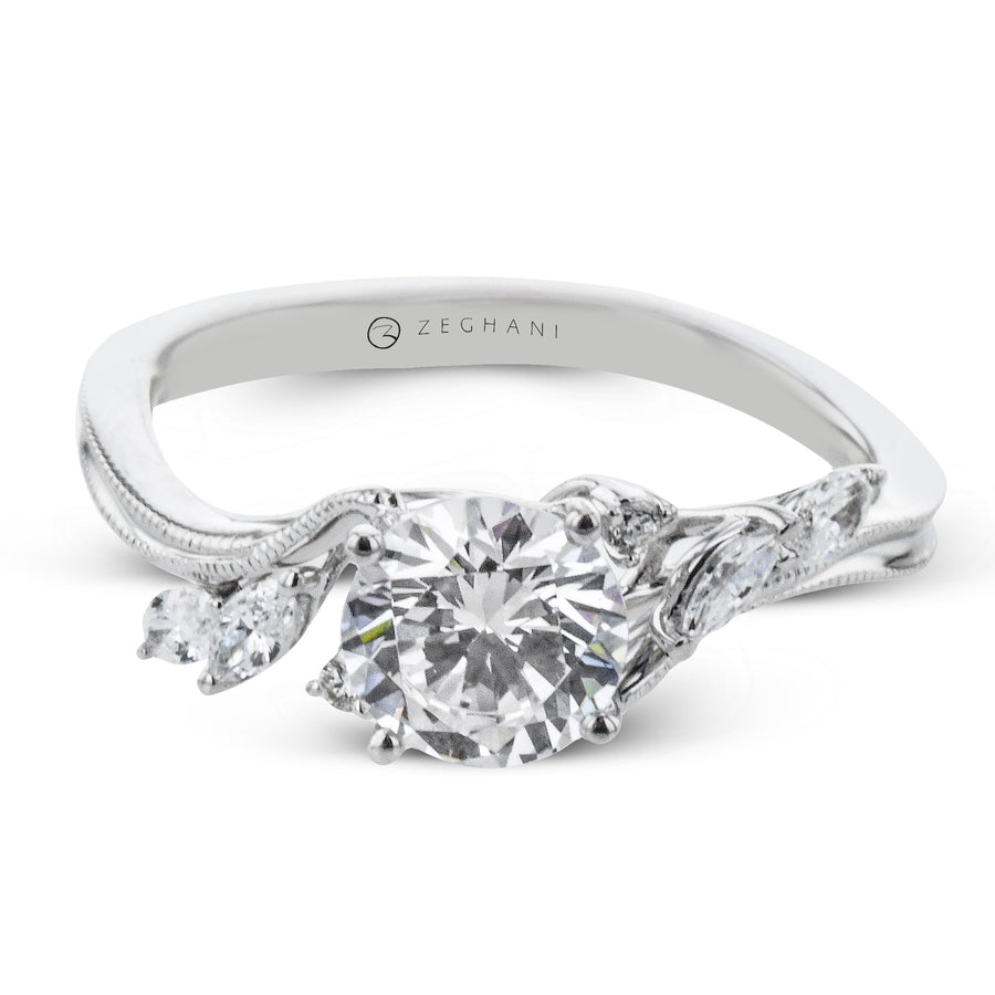 ZR2225 Engagement Ring in 14k Gold with Diamonds