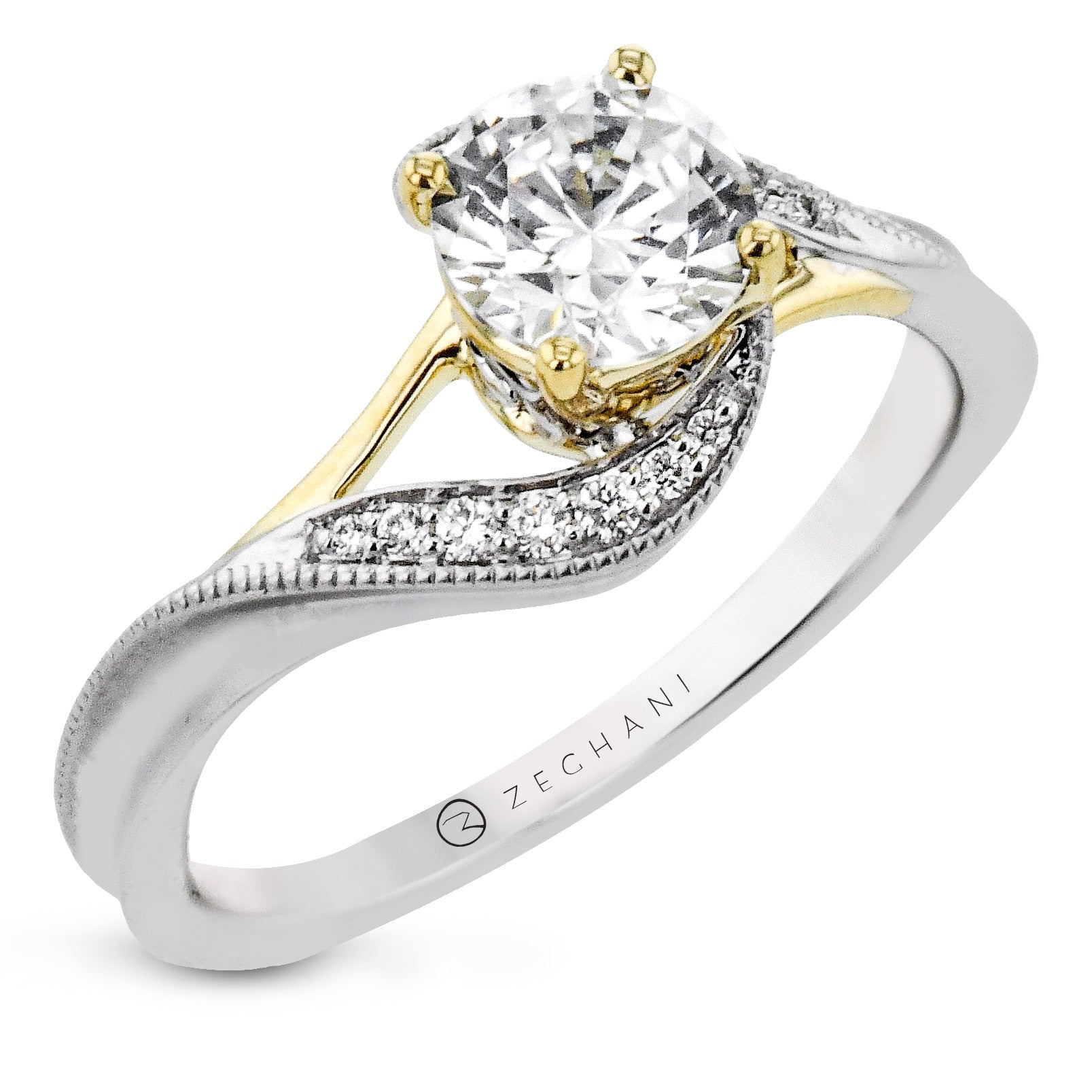 Engagement Ring in 14k Gold with Diamonds