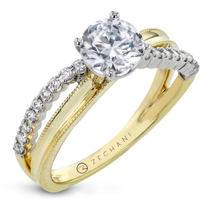 ZR2314 Engagement Ring in 14k Gold with Diamonds