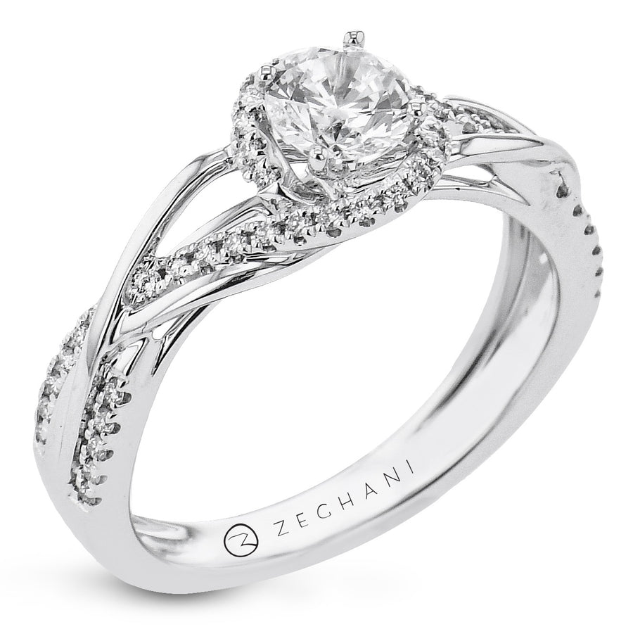 ZR2357 Engagement Ring in 14k Gold with Diamonds