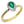 Load image into Gallery viewer, Emerald Color Ring in 14k Gold with Diamonds
