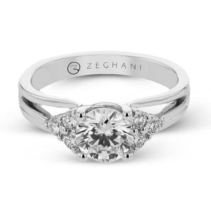 ZR2404 Engagement Ring in 14k Gold with Diamonds