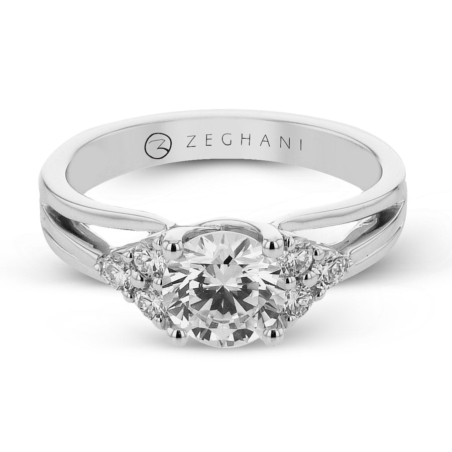 ZR2404 Engagement Ring in 14k Gold with Diamonds