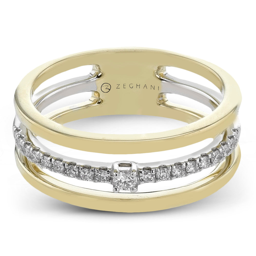 Fashion Ring in 14k Gold with Diamonds