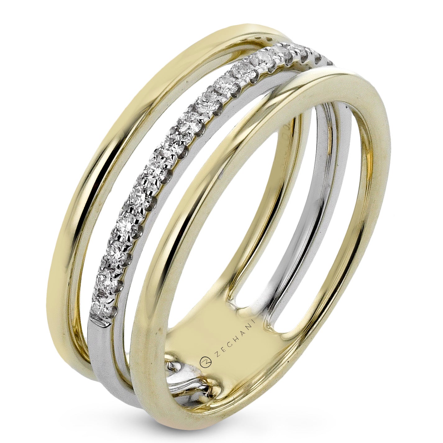 Fashion Ring in 14k Gold with Diamonds