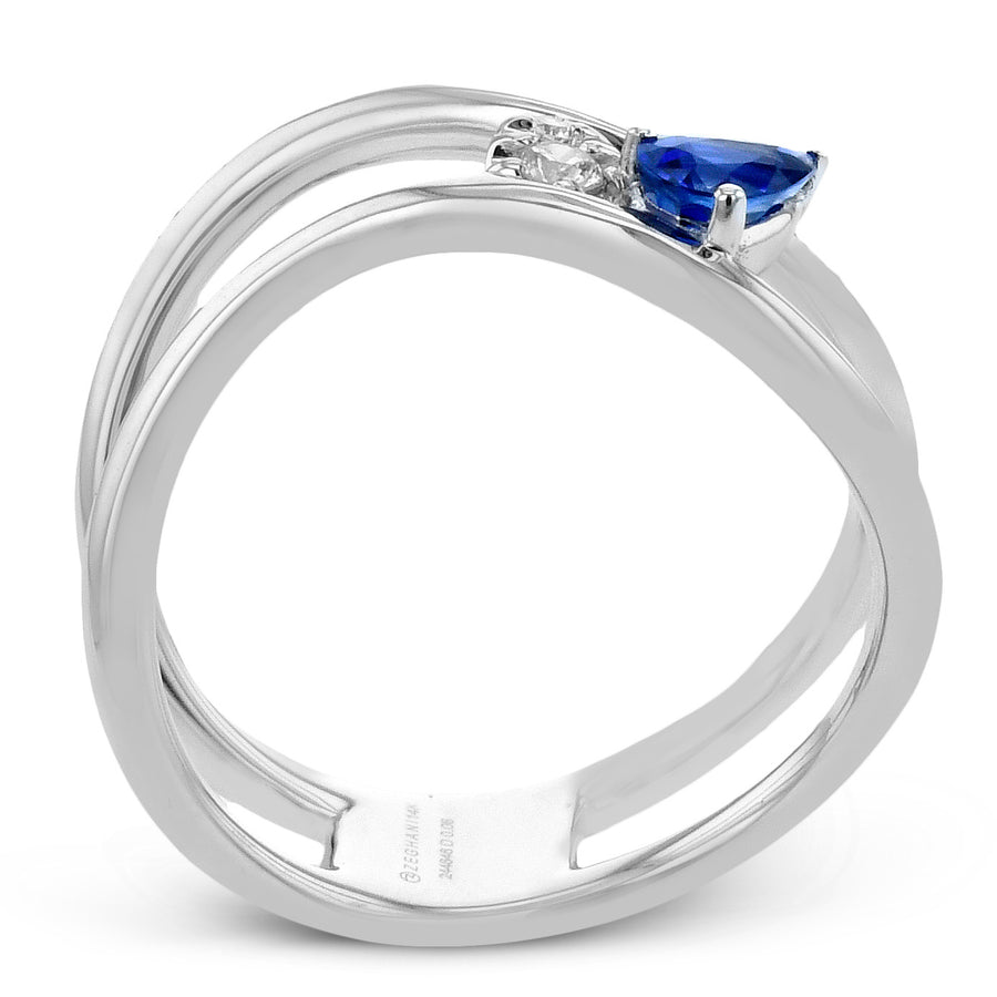 ZR2417 Color Ring in 14k Gold with Diamonds