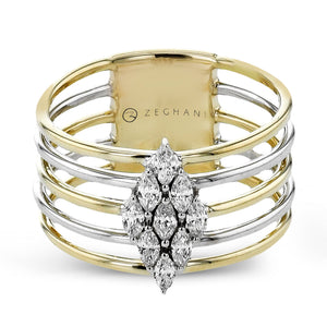 Fashion Ring in 14k Gold with Diamonds