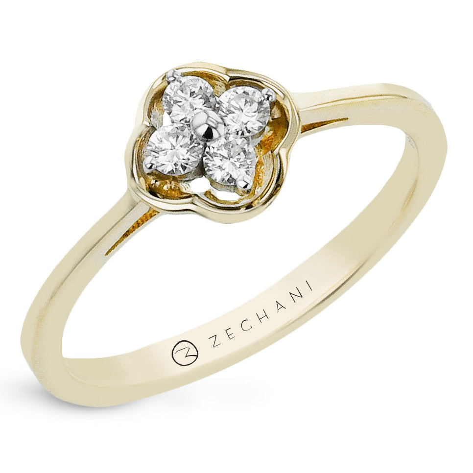 Fashion Ring in 14k Gold with Diamonds