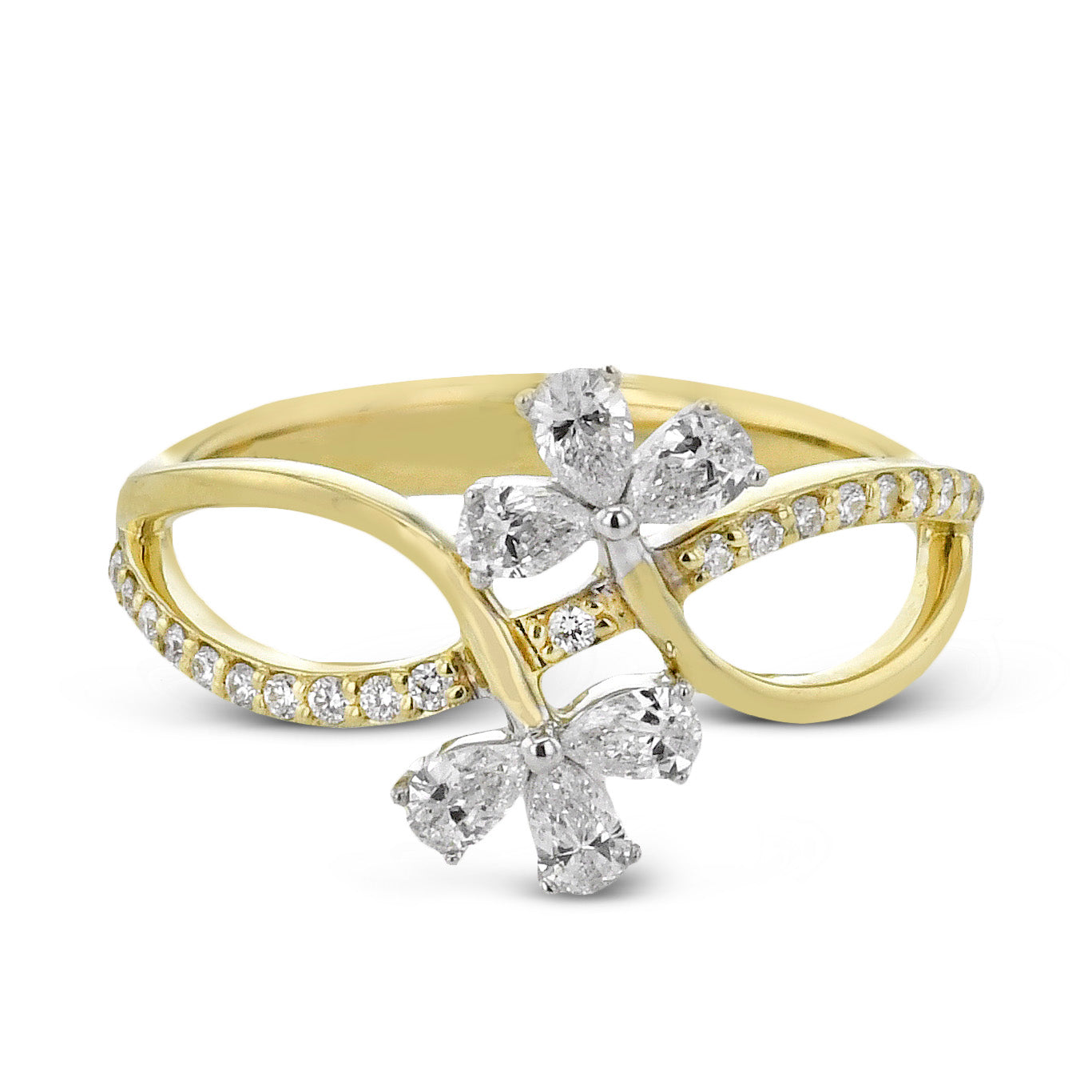 Fashion Ring in 14k Gold with Diamonds