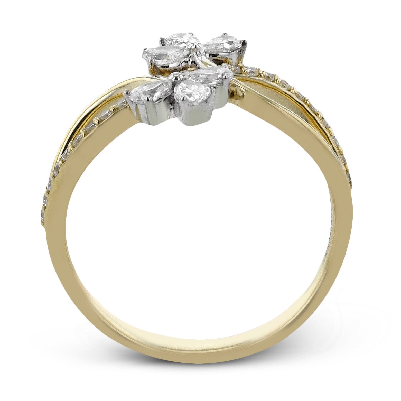 Fashion Ring in 14k Gold with Diamonds