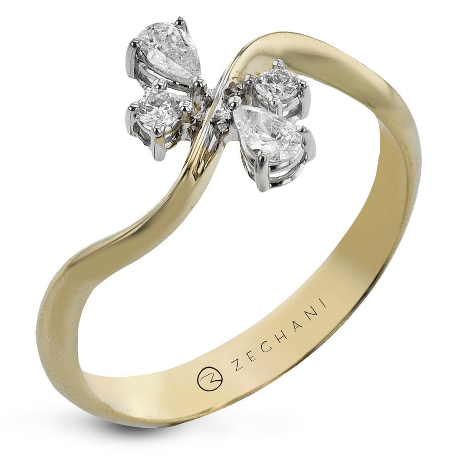 ZR2475 Right Hand Ring in 14k Gold with Diamonds