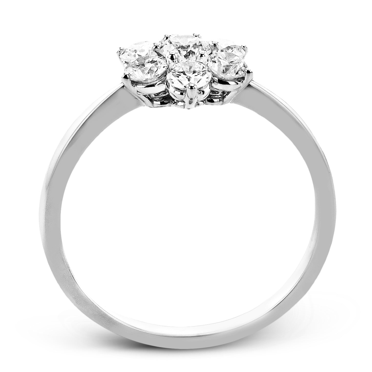 Flower Fashion Ring in 14k Gold with Diamonds