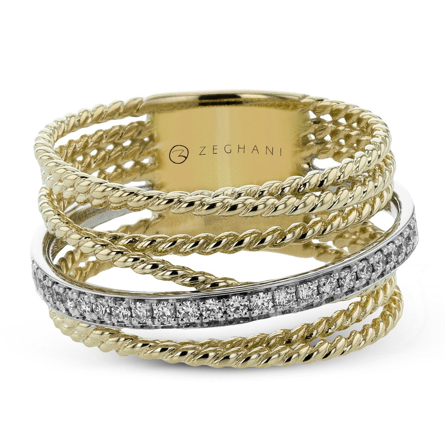 Fashion Ring in 14k Gold with Diamonds