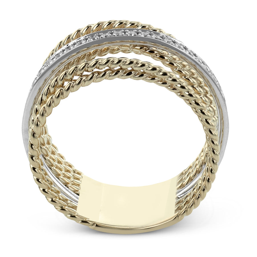Fashion Ring in 14k Gold with Diamonds
