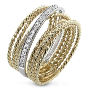 Fashion Ring in 14k Gold with Diamonds