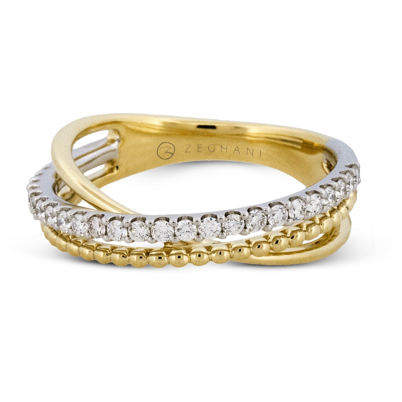 Fashion Ring in 14k Gold with Diamonds