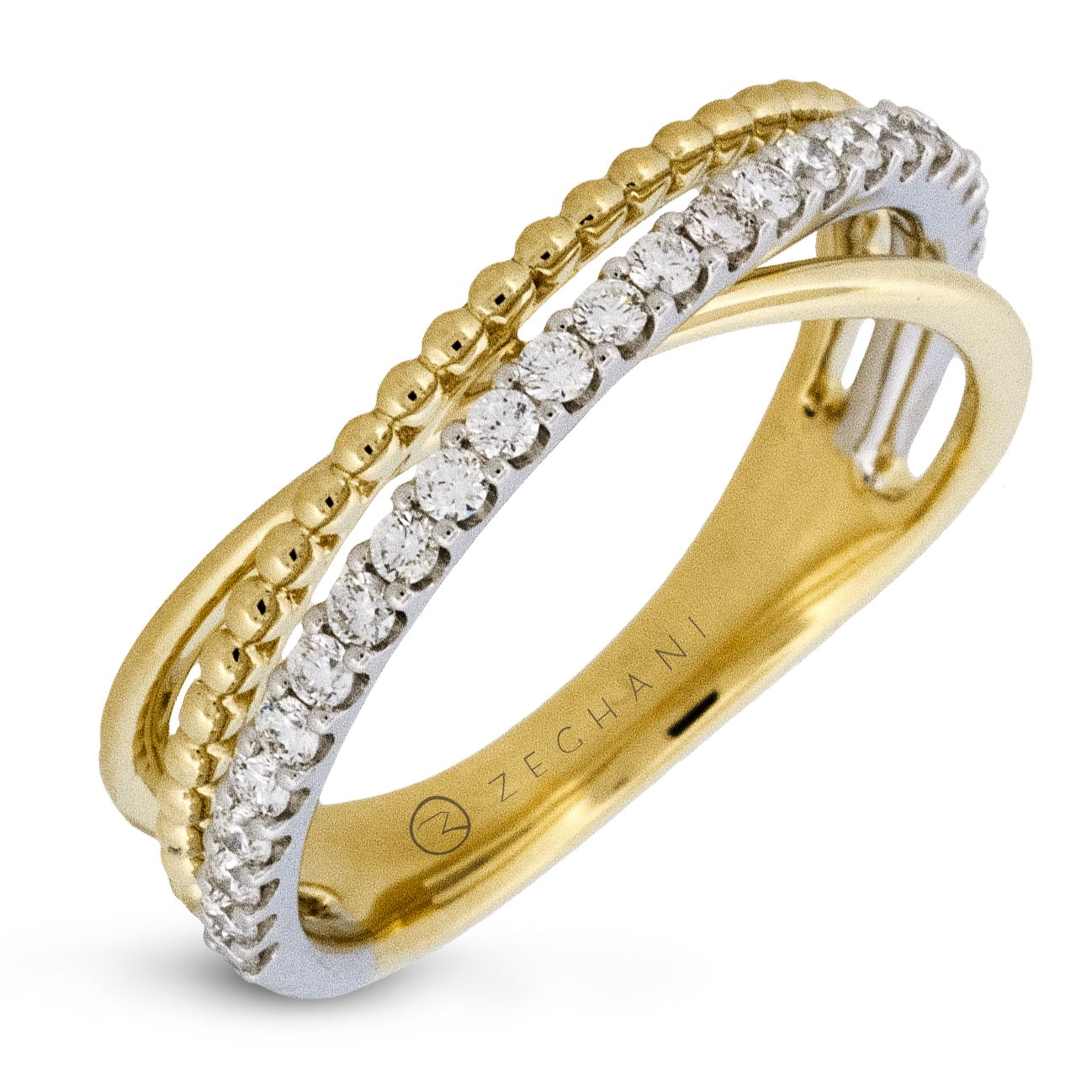 Fashion Ring in 14k Gold with Diamonds