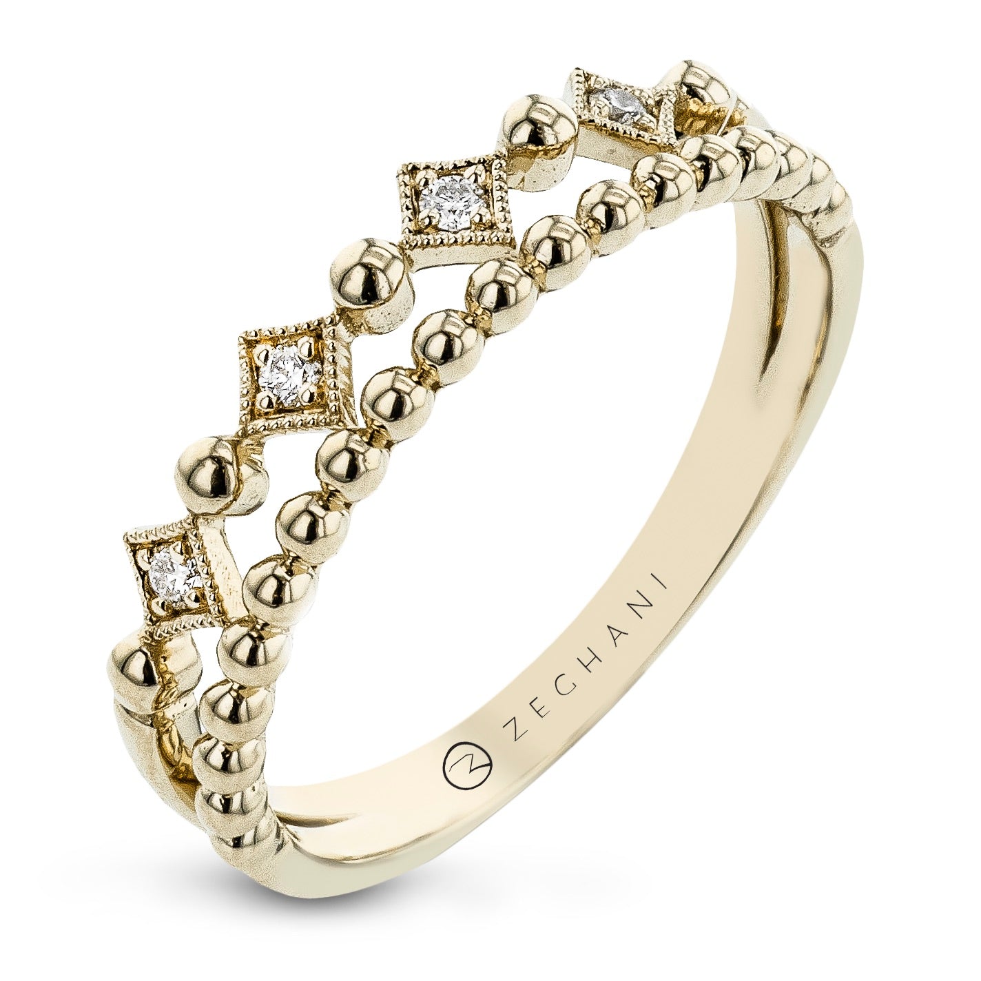 Fashion Ring in 14k Gold with Diamonds