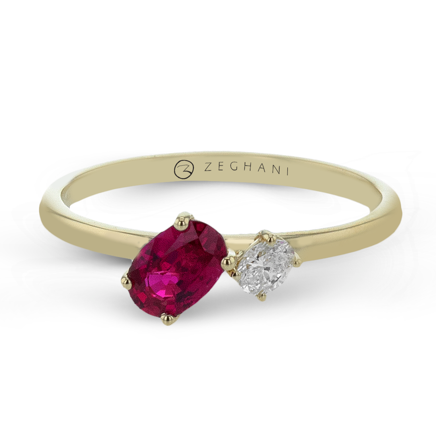 Ruby Color Ring in 14k Gold