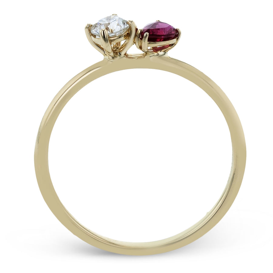 ZR2515 Color Ring in 14k Gold with Diamonds