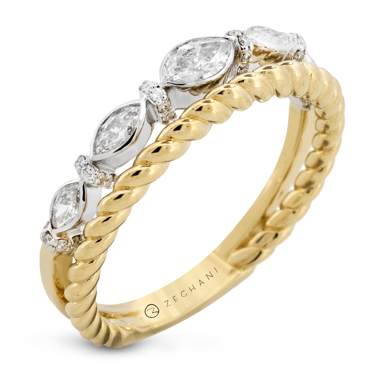 Fashion Ring in 14k Gold with Diamonds