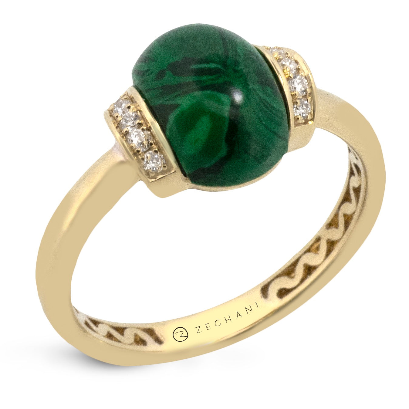 Color Ring in 14k Gold with Diamonds