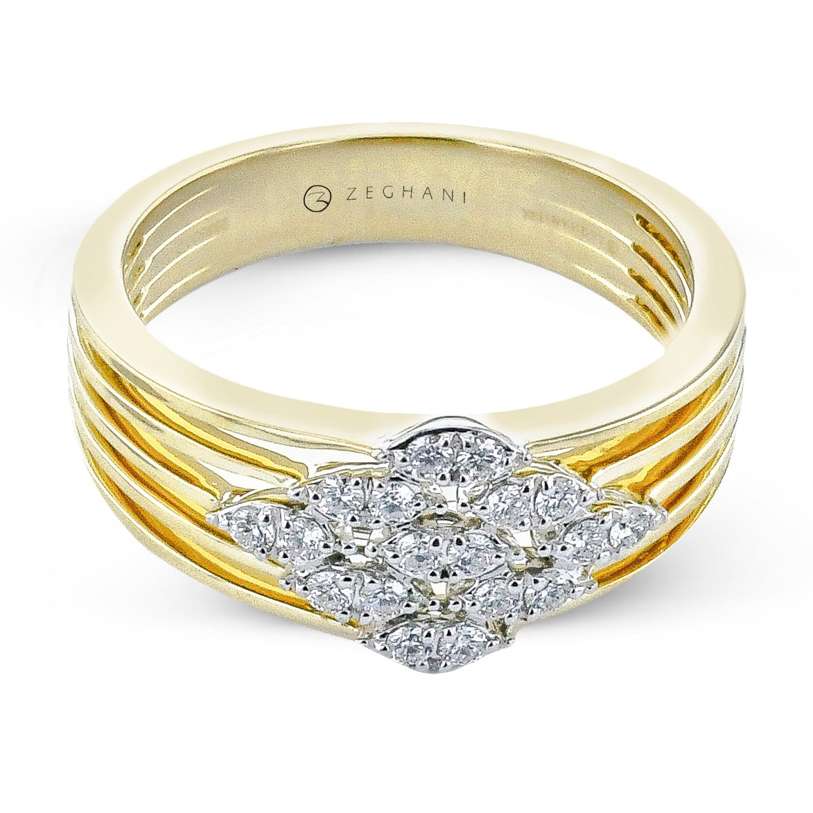 Fashion Ring in 14k Gold with Diamonds