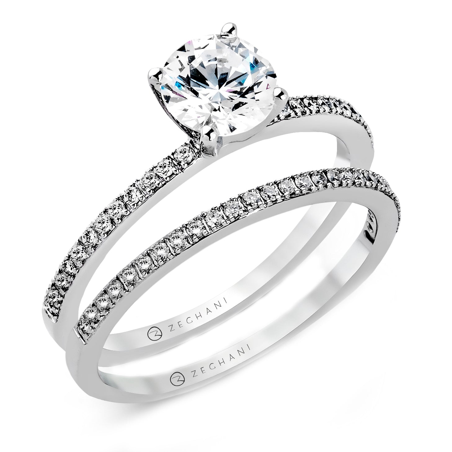Wedding Set in 14k Gold with Diamonds