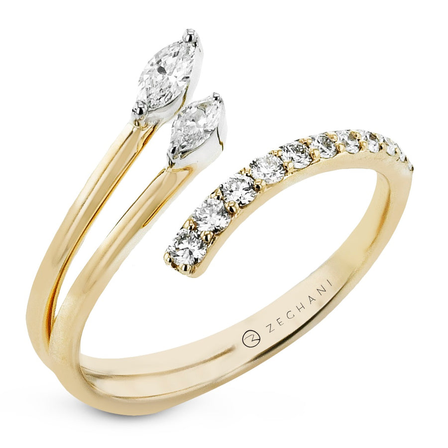 Fashion Ring in 14k Gold with Diamonds