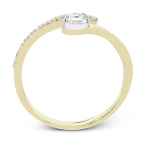 Fashion Ring in 14k Gold with Diamonds