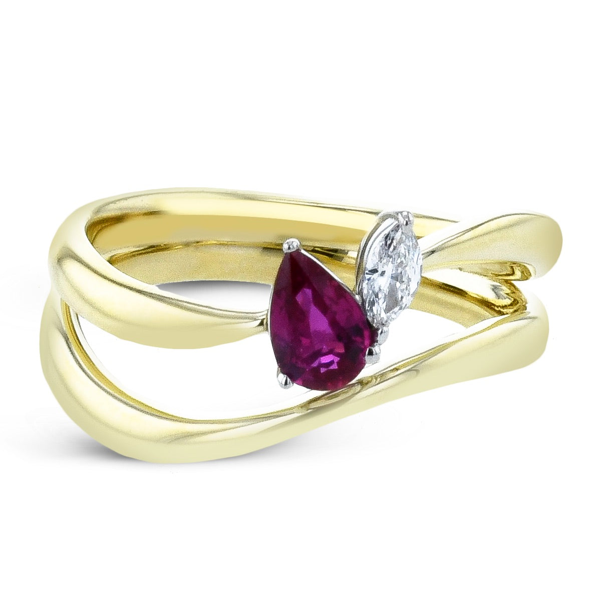Ruby Color Ring in 14k Gold