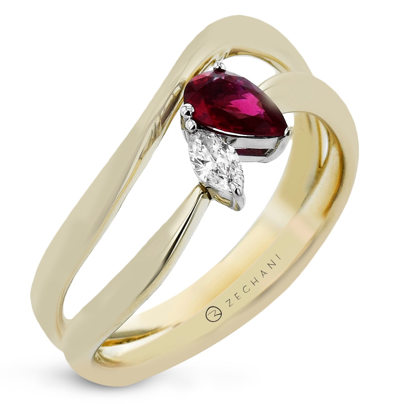 Ruby Color Ring in 14k Gold