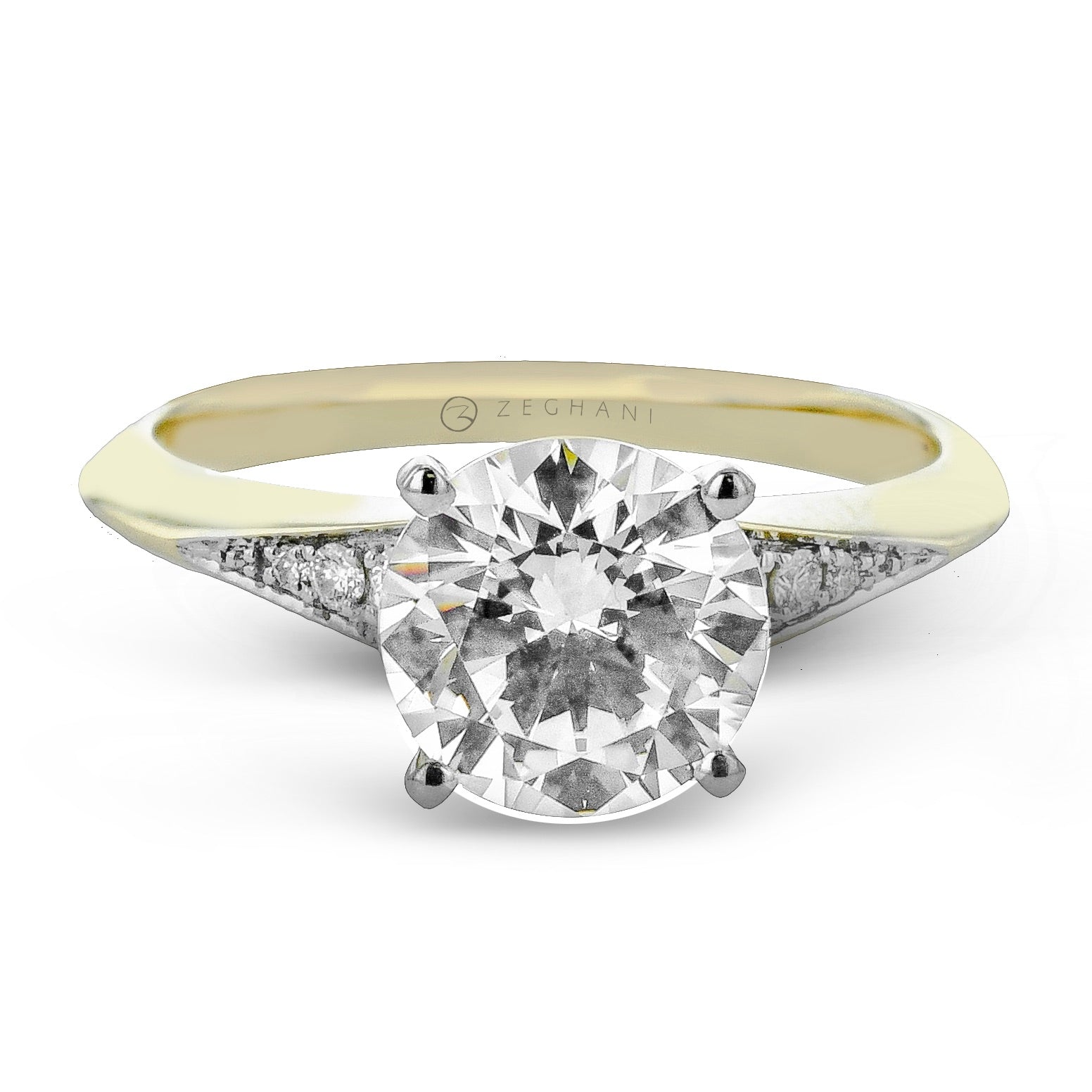 Engagement Ring in 14k Gold with Diamonds