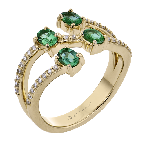 ZR2701-A Color Ring in 14k Gold with Diamonds