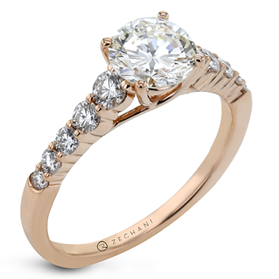 ZR27PRER-1 WHITE 14K SEMI ROSE
