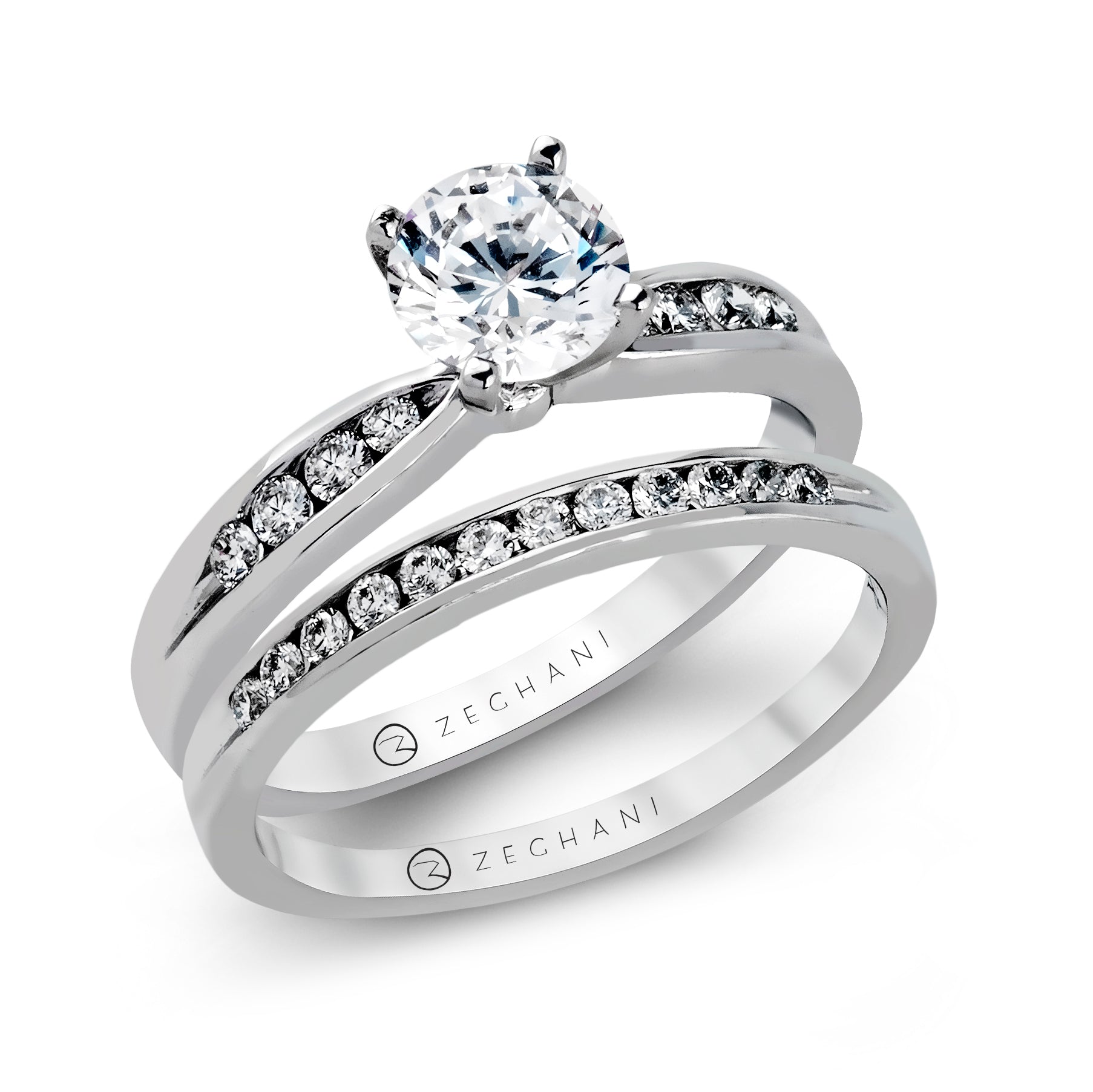 Wedding Set in 14k Gold with Diamonds