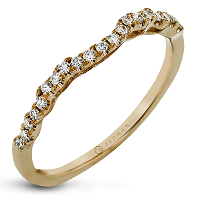 ZR494 WHITE 14K BAND ROSE