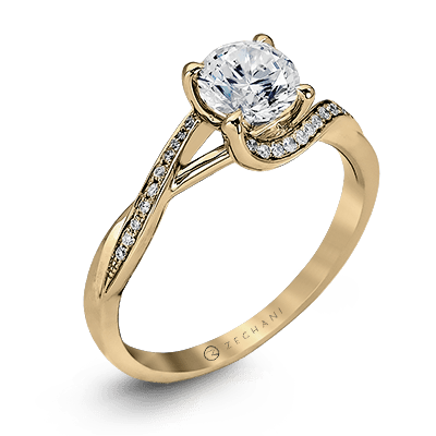 ZR560 WHITE 14K SEMI ROSE