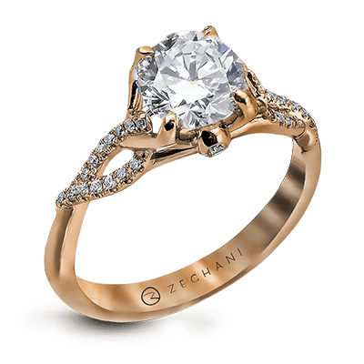 ZR583 WHITE 14K SEMI ROSE