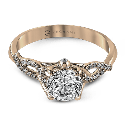 ZR583 WHITE 14K SEMI ROSE 1