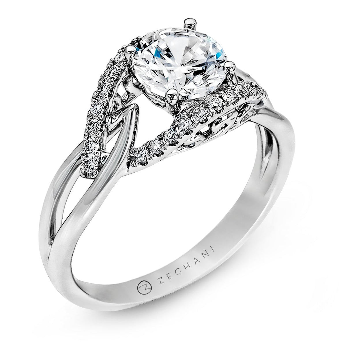Engagement Ring in 14k Gold with Diamonds