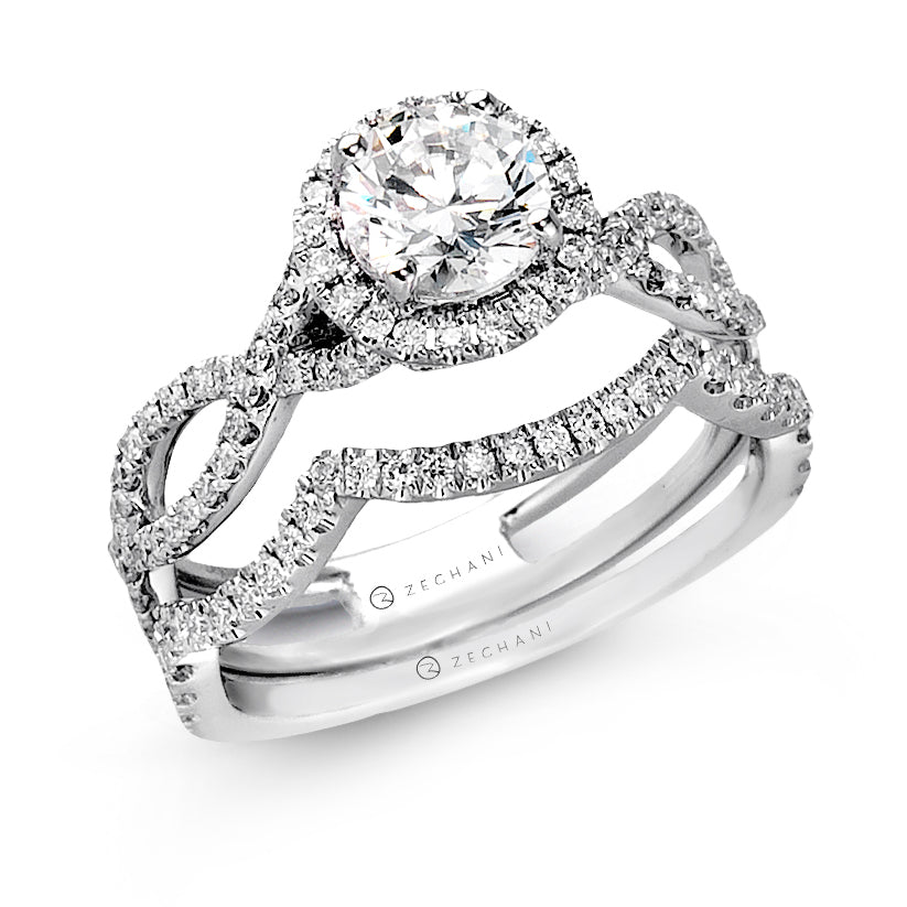 Wedding Set in 14k Gold with Diamonds