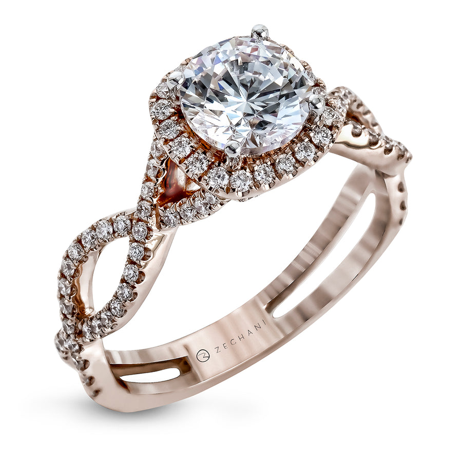 Engagement Ring in 14k Gold with Diamonds