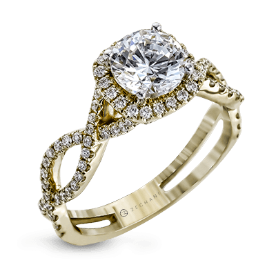 ZR629 WHITE 14K SEMI YELLOW