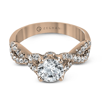 ZR670 WHITE 14K SEMI ROSE 1