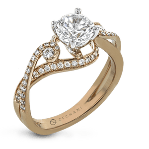 ZR880 WHITE 14K SEMI ROSE
