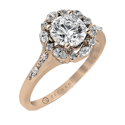 THE GREAT ESTATES グリニッチ ZR908 Engagement Ring in 14k Gold with Diamonds – Zeghani