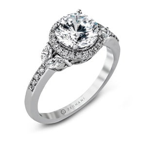 ZR909 Engagement Ring in 14k Gold with Diamonds